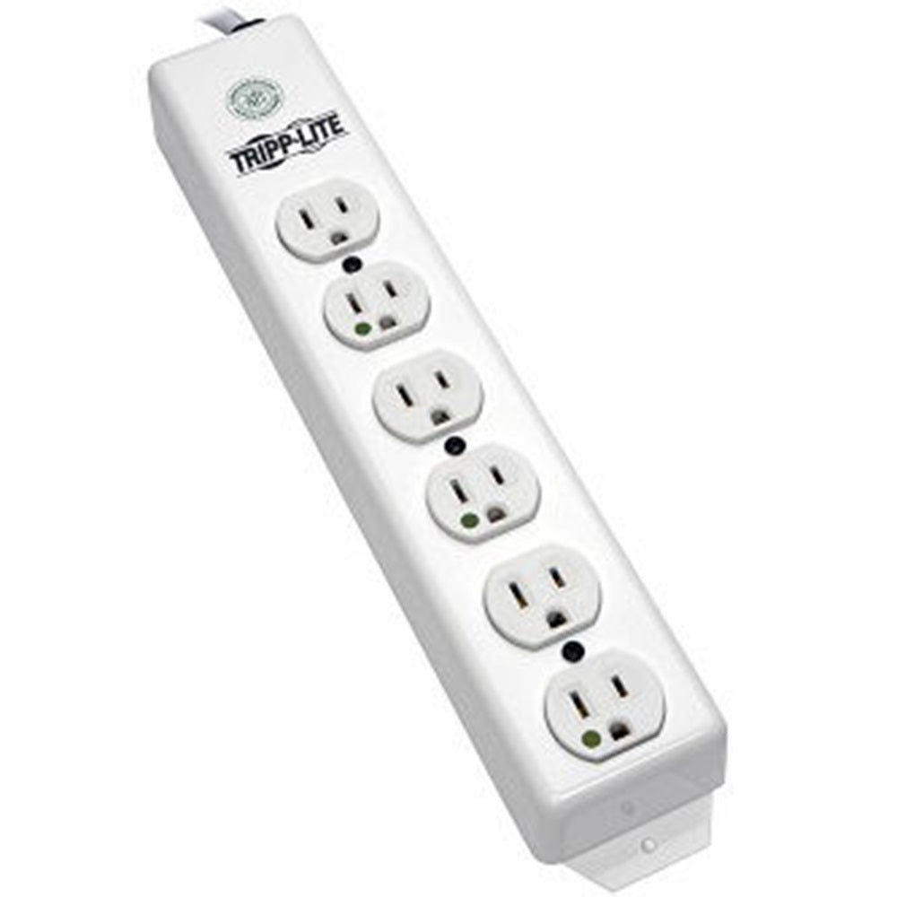 Eaton PS-606-HG Safe-IT Medical-Grade Power Strip, UL 1363, 6x Hospital-Grade Outlets, Antimicrobial, 6 ft. Cord