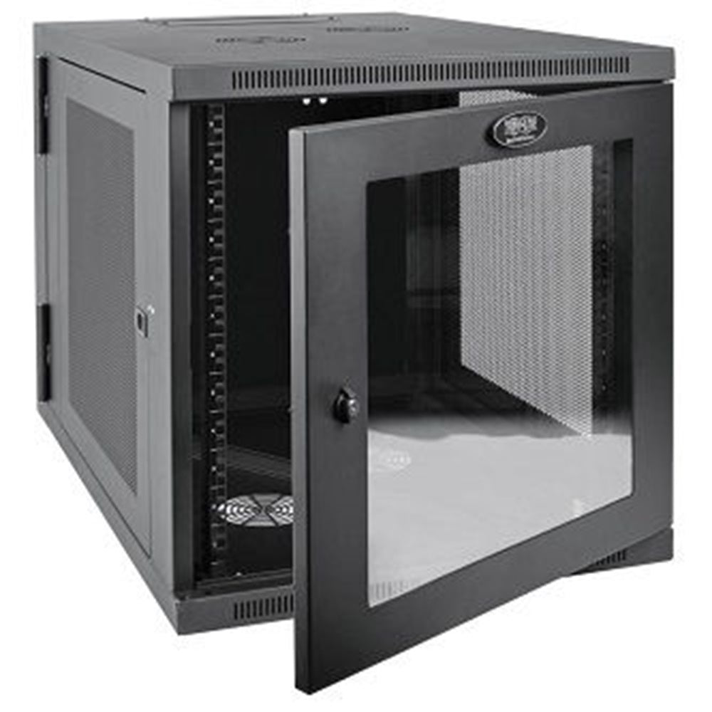 Eaton SRW12US33G SmartRack 12U Server-Depth Wall-Mount Small Rack Enclosure, Clear Acrylic Window, Hinged Back