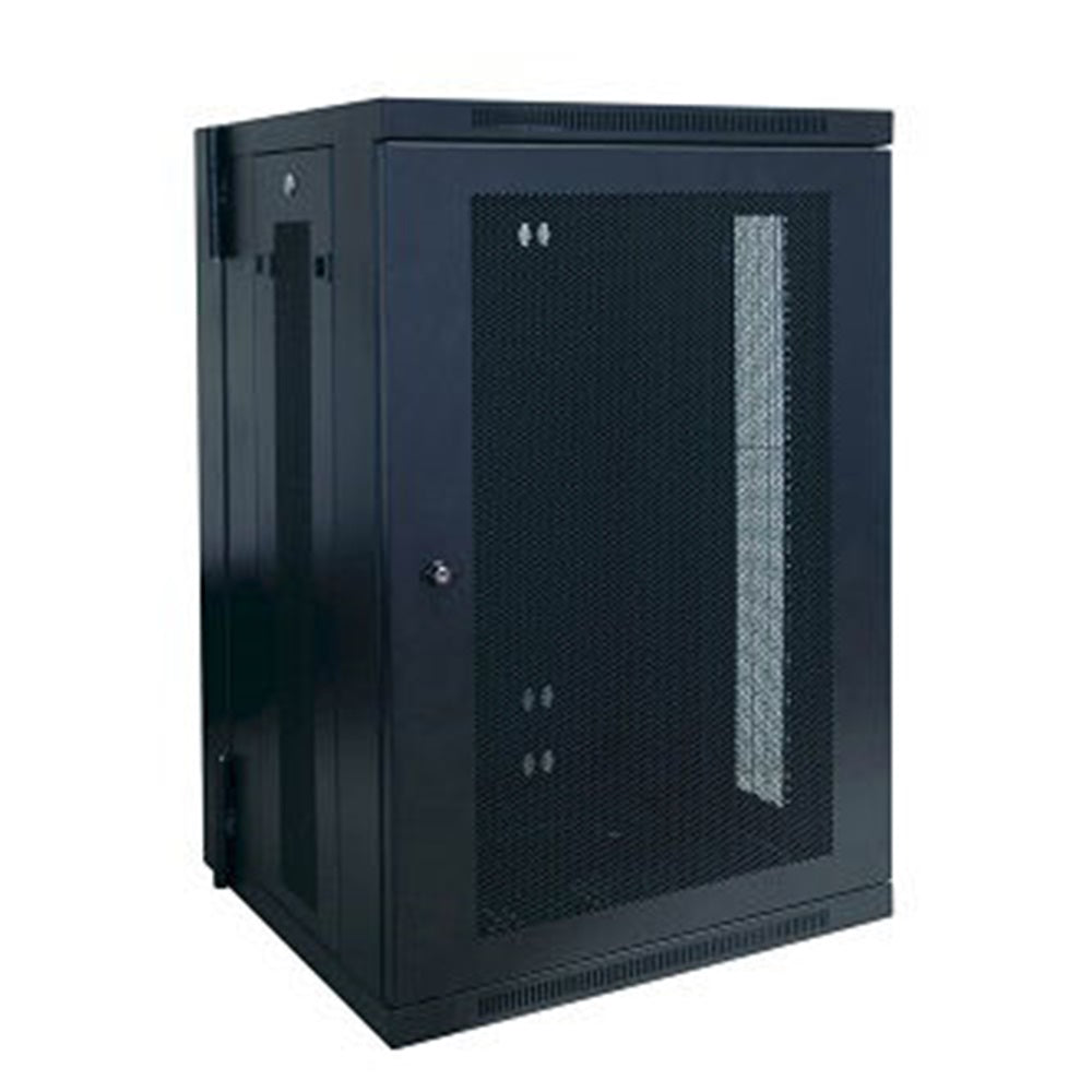 Eaton SRW18US SmartRack 18U Low-Profile Switch-Depth Wall-Mount Rack Enclosure Cabinet, Hinged Back