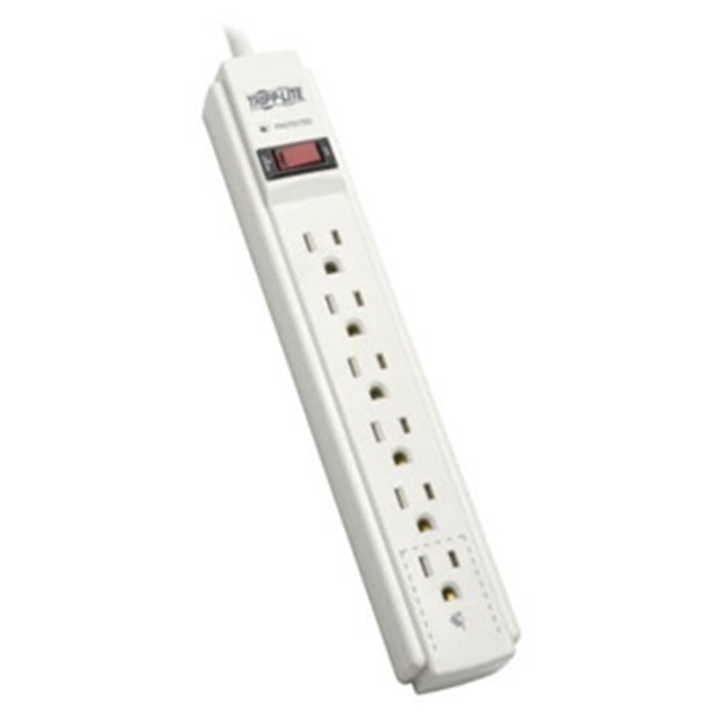 Eaton TLP606TAA Tripp Lite Series Protect It! 6-Outlet Surge Protector, 6 ft. (1.83 m) Cord, 790 Joules, Diagnostic LED, TAA