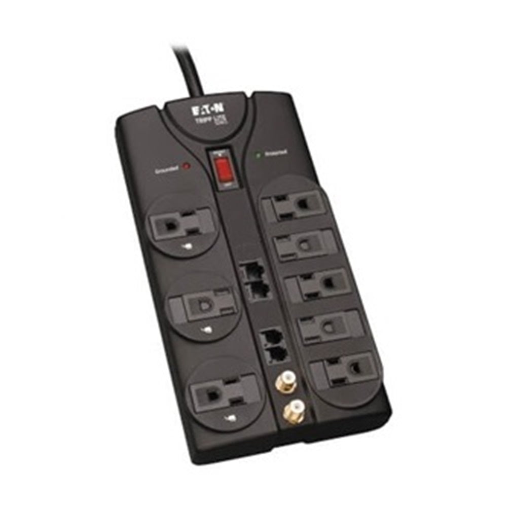 Eaton TLP810NET Protect It! 8-Outlet Surge Protector, 10 ft. Cord, 3240 Joules, Modem/Coax/Ethernet Protection, RJ45