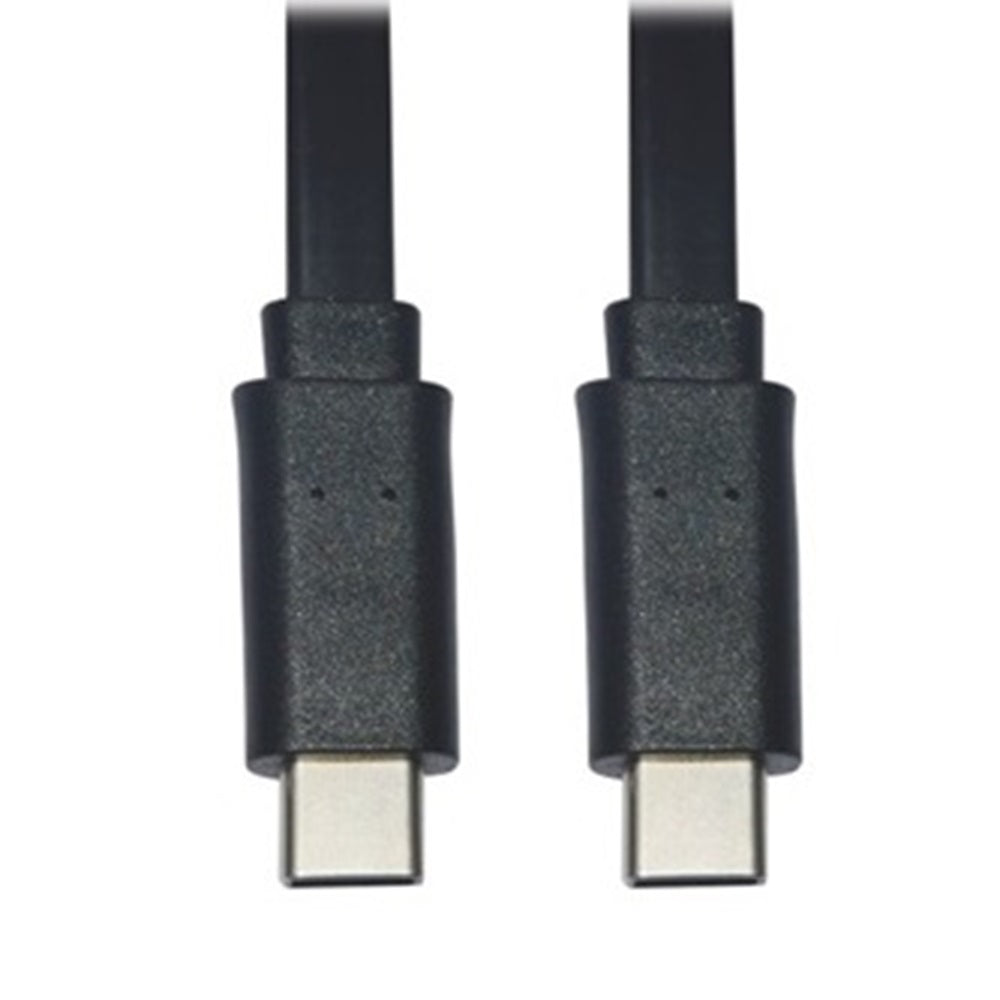 Eaton U040-003-C-FL Tripp Lite Series USB-C Flat Cable (M/M), USB 2.0, Black, 3 ft. (0.91 m)