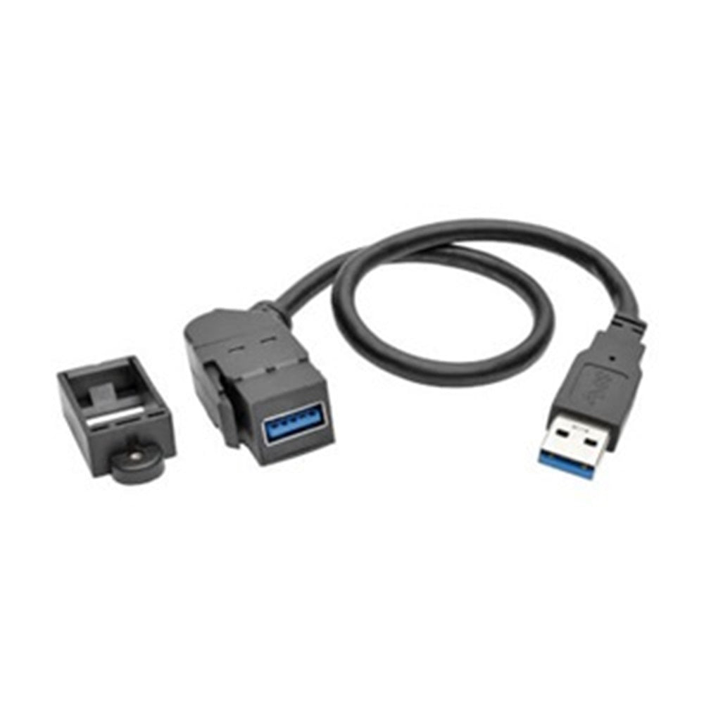 Eaton U324-001-KPA-BK 1Ft Bk Usb-A Kystn/Pnlmt Adpt