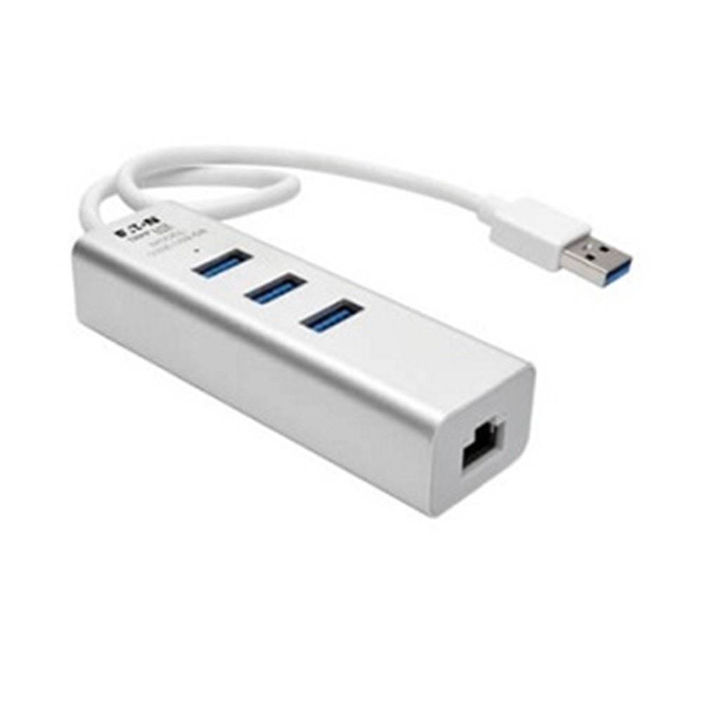 Eaton U336-U03-GB USB to Gigabit Ethernet NIC Network Adapter with 3 Port USB 3.x (5Gbps) Hub