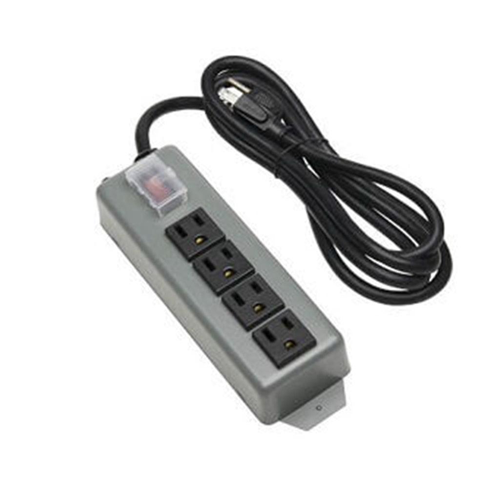 Eaton UL603CB-6 Industrial Power Strip, 4-Outlet, 6 ft. (1.8 m) Cord, Locking Switch Cover