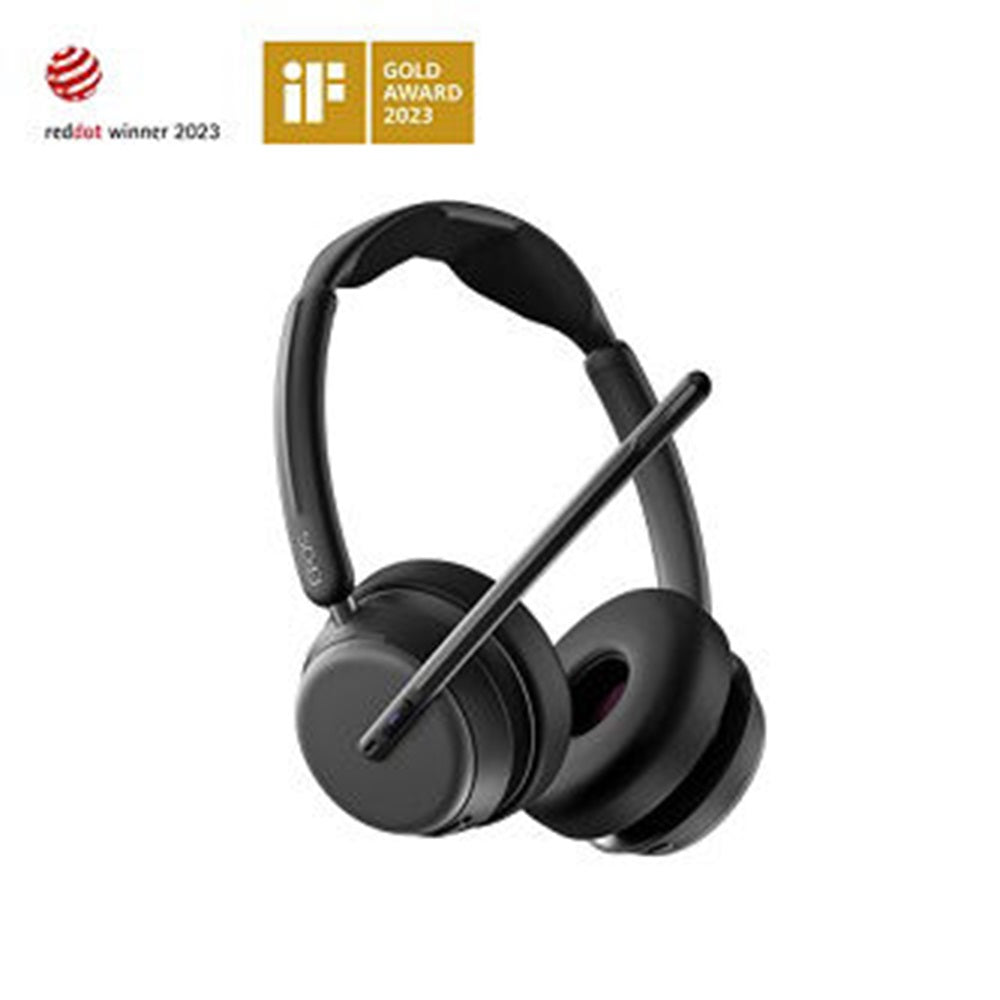 EPOS 1001136 Double-sided Bluetooth headset for the New Open Office. Combining EPOS BrainAdapt technology to reduce brain