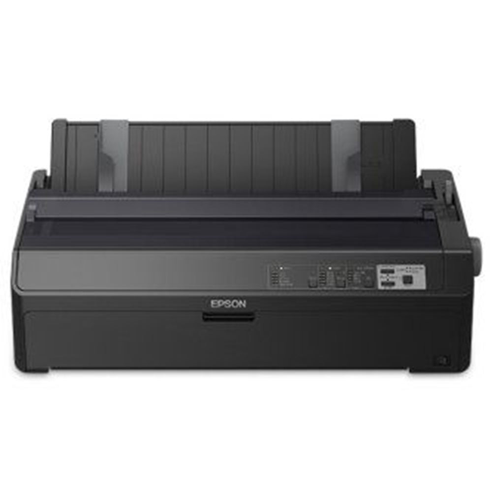 Epson C11CF38201 FX-2190II - Impact Dot Matrix Form Printer, 9-Pin, Wide-Carriage, 738 cps, Parallel & USB, Light Gray