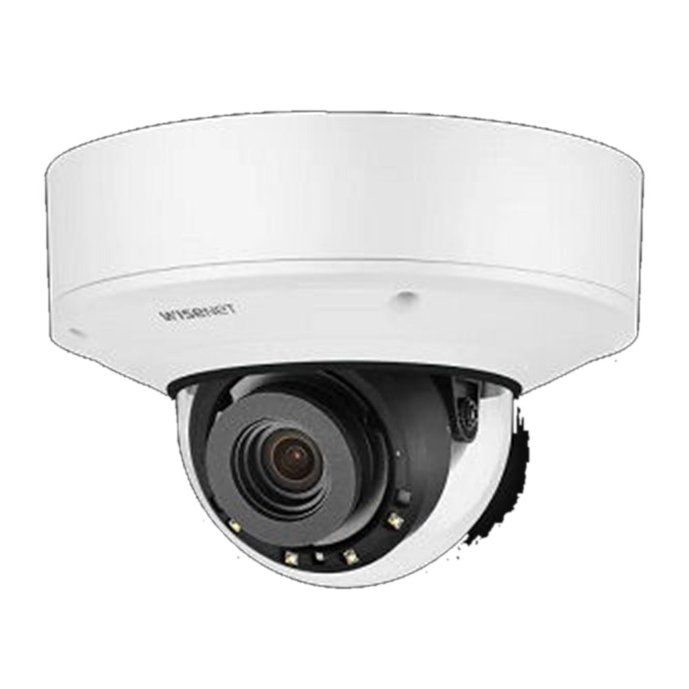 Hanwha PNV-A6081R 2MP Network AI IR Vandal Dome Camera, Max. 2MP resolution, 0.05Lux F1.6 (Color), 0Lux (B/W, IR LED on), Day &