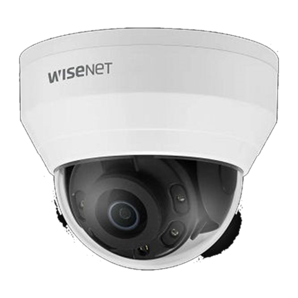Hanwha QND-8010R Wisenet Q network indoor dome camera, 5MP 30fps, 2.8mm fixed focal lens , triple codec H.265/H.264/MJPEG with