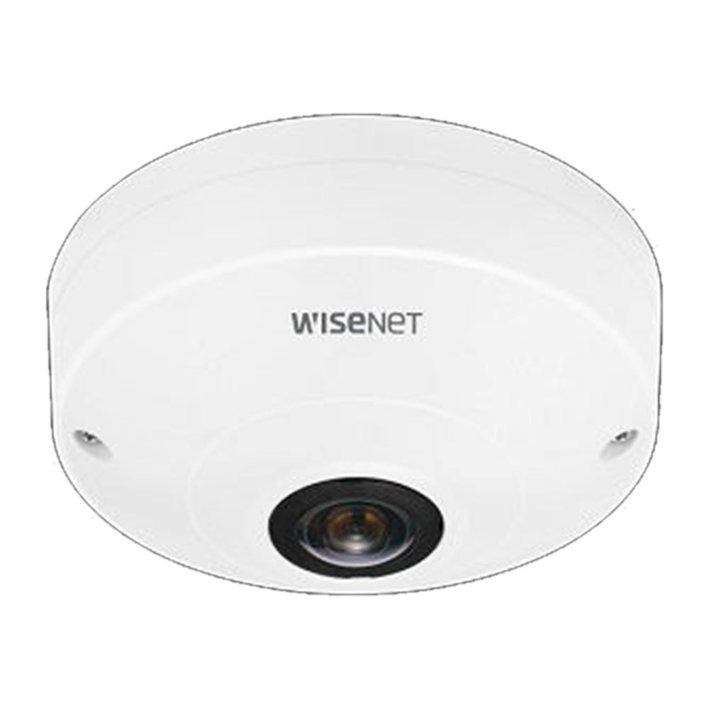Hanwha QNF-9010 Wisenet Q series network Indoor fisheye dome camera, 12MP CMOS sensor, max resolution 3008x3008 30fps, triple