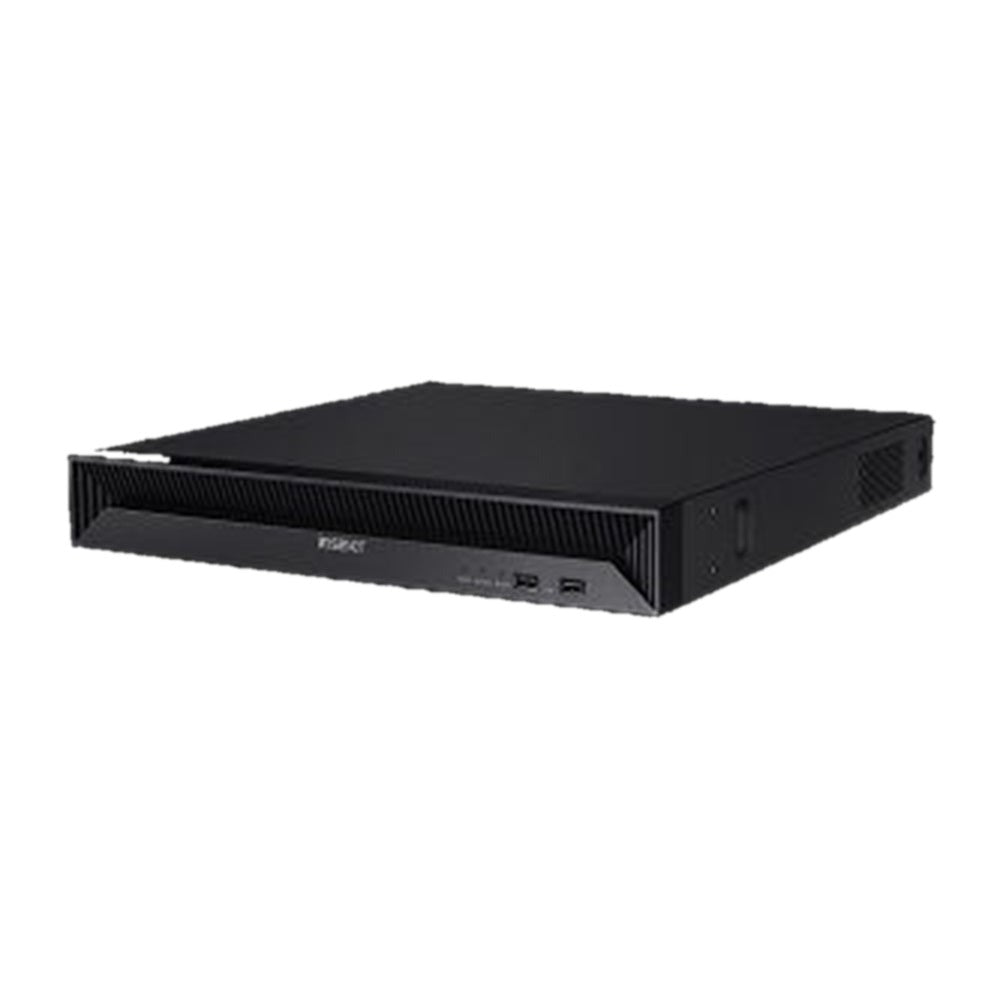 Hanwha QRN-1630S-16TB 16CH NVR 16TB with 16 PoE Ports (POE Budget 130W) with 8MP Camera Support. H265, H264, MJPEG, 2 fixed