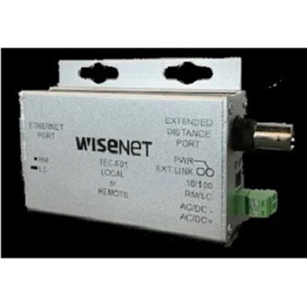 Hanwha TEC-F01 Single-Channel Ethernet over COAX with Pass-through PoE