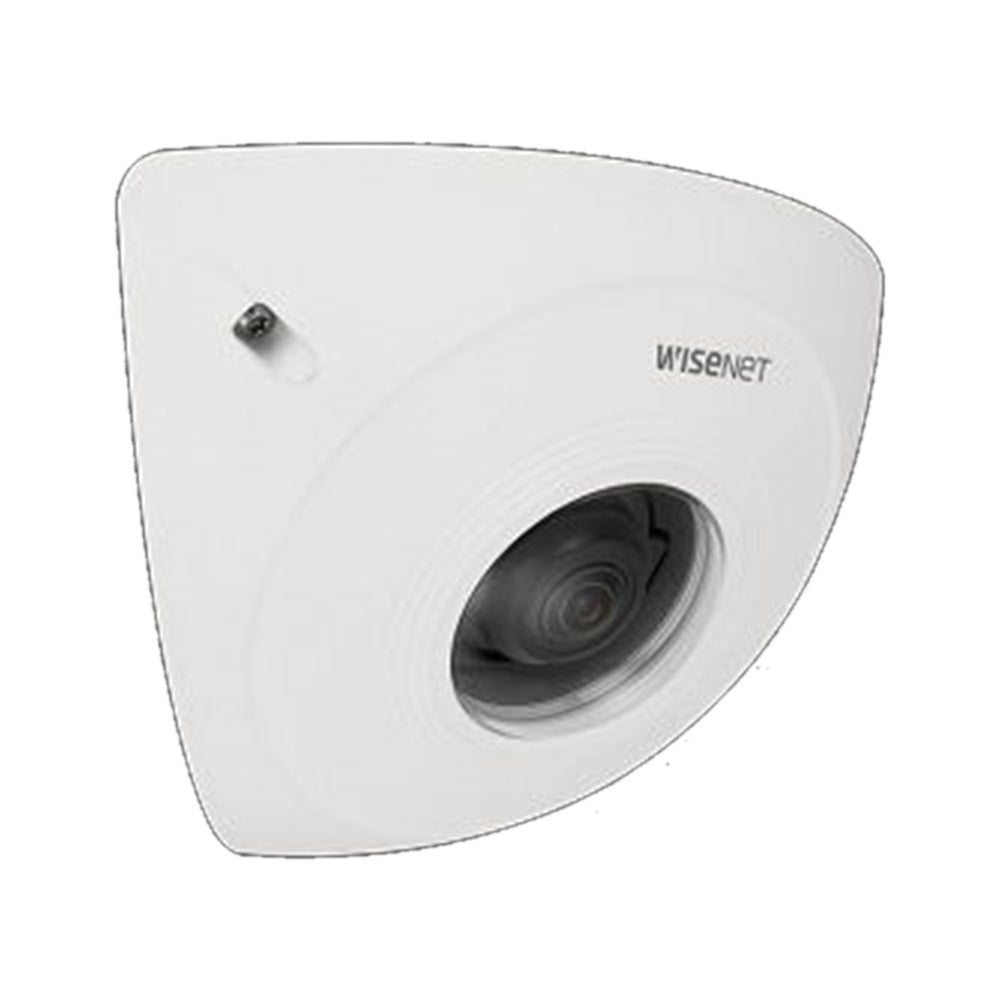 Hanwha TNV-8011C Compact corner mount camera, 5MP @ 30fps, triple codec, WDR 120dB, 2.3mm fixed, USB and CVBS, true D/N, SD