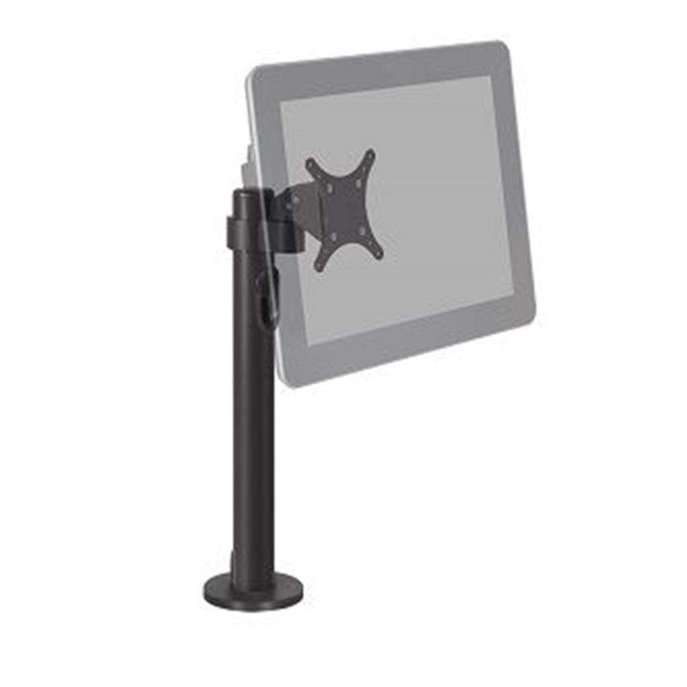 HAT Design Works MNPL10-12SB Includes spring assisted tilter compatible with 75x75 and 100x100 mm VESA hole patterns. Color Black