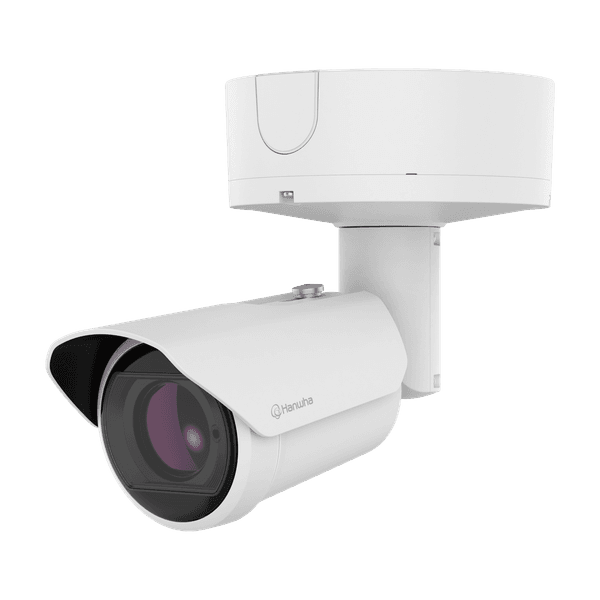 Hanwha PNO-A9092R Powered by WN9, Network AI IR Outdoor Vandal Bullet Camera; 8MP Max Resolution 3840x2160 @ 30FPS