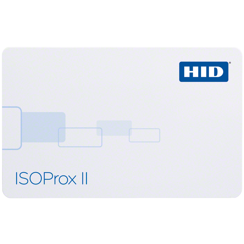 HID 1386LGGMN ISOProx II Proximity Card Sequential No Slot Punch, White. Minimum order quantity 100.