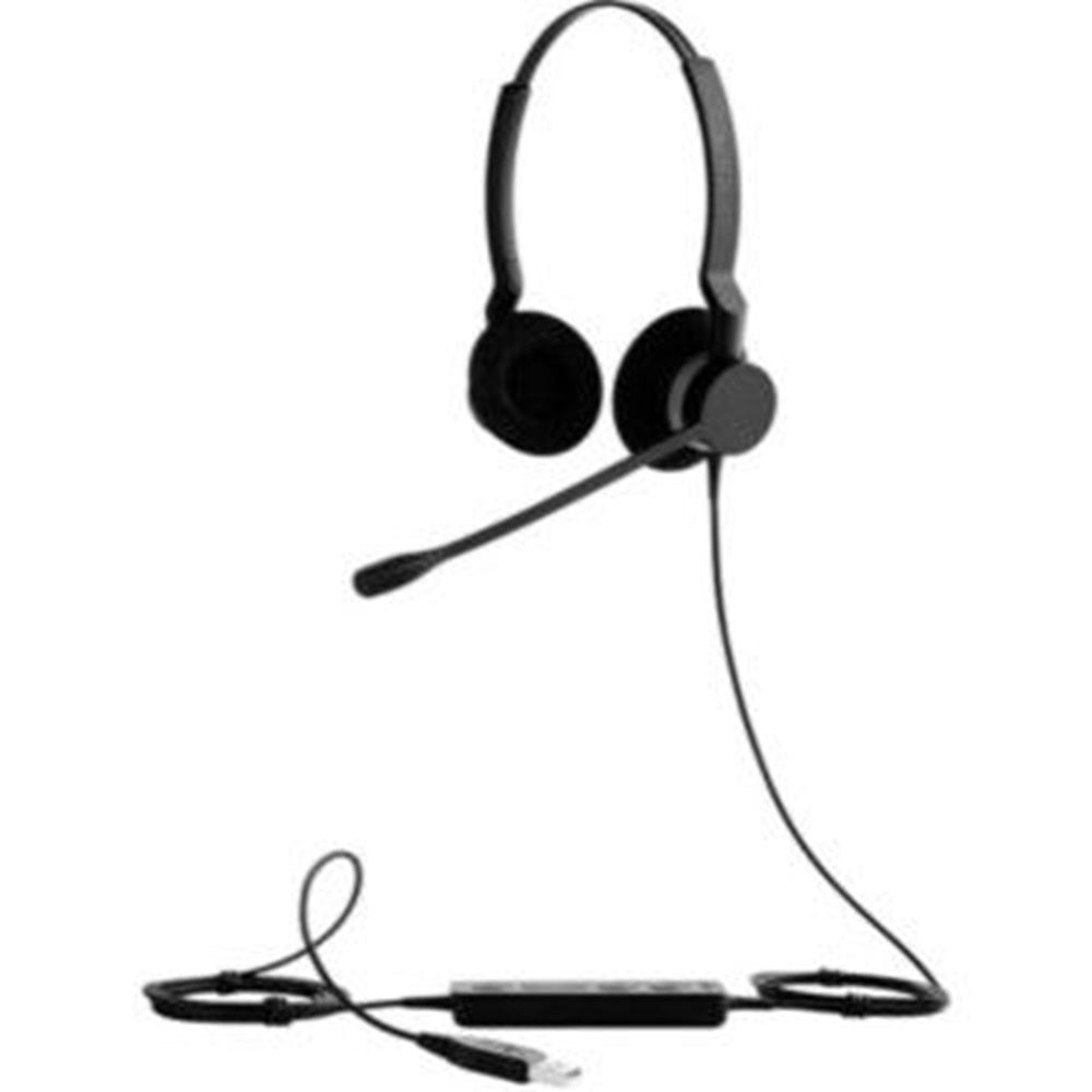Jabra 2399-829-109 BIZ 2300 USB UC Duo Noise Canceling Headset with HD voice/wideband speaker performance