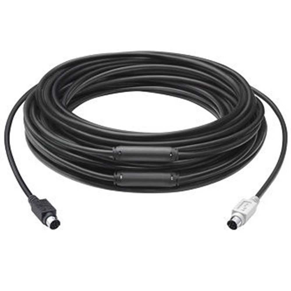 Logitech 939-001490 Easily customize and streamline your conference room set-up with the GROUP 15m Extended Cable, a single DIN