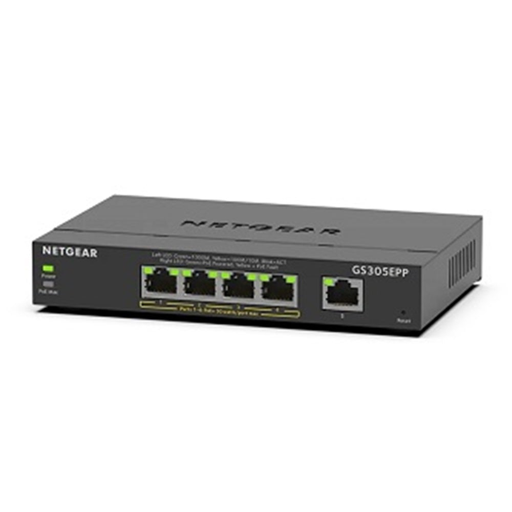 Netgear GS305EPP-100NAS 5Pt Ge Plus Swch W/ Hi-Pwr Poe+