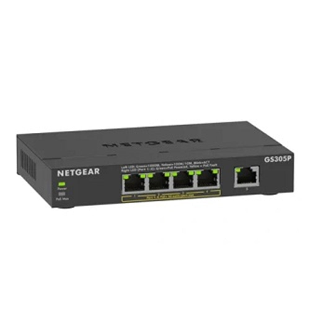 Netgear GS305P-300NAS 5Pt Ge Unmanaged Swch W/Poe+