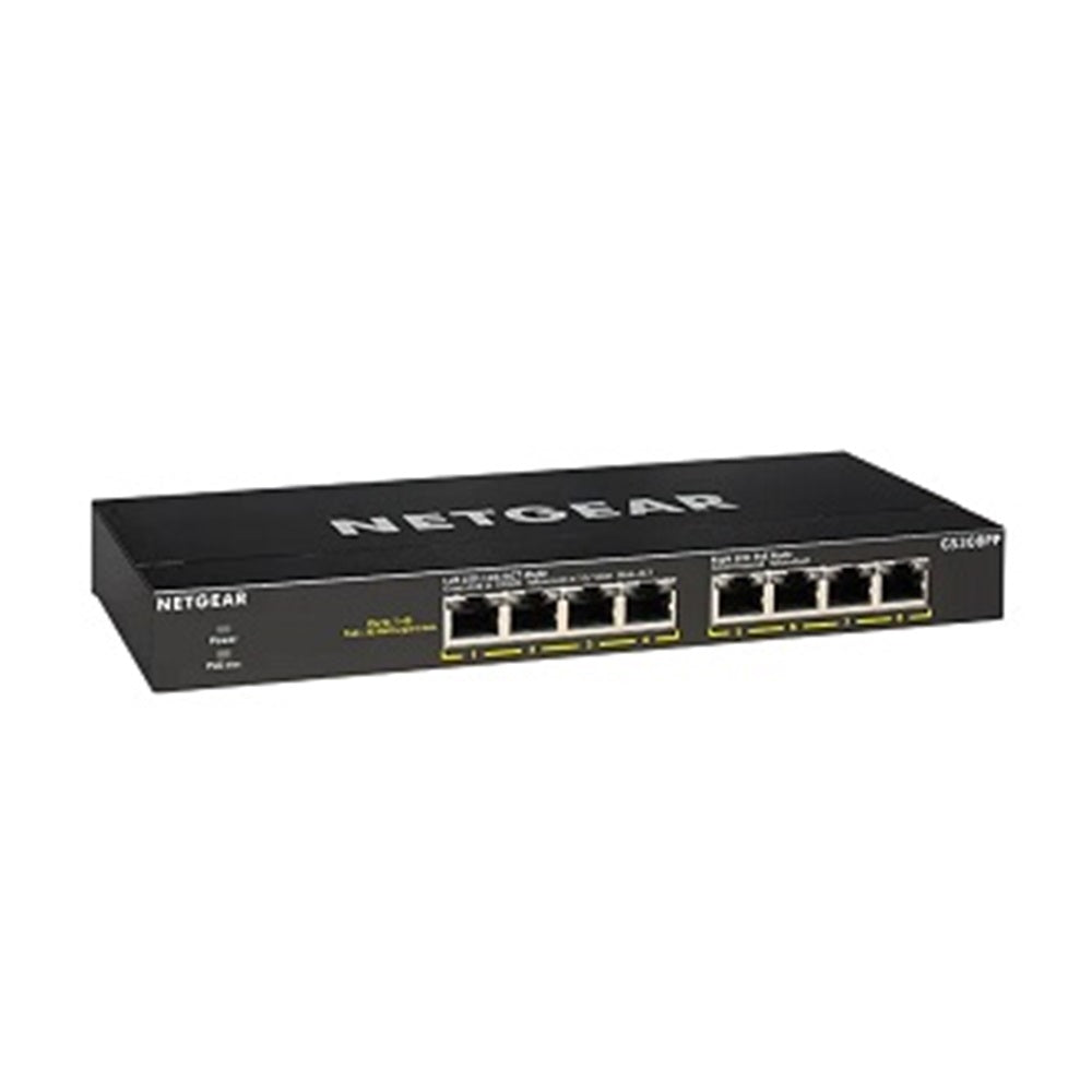 Netgear GS308PP-100NAS 8Pt Ge Unmanaged Swch W/Poe/Poe+