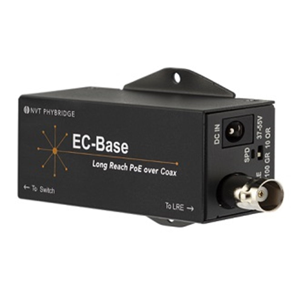 NVT Phybridge NV-ECLK-BSE EC-Base: Long Reach PoE++ extender for EoC when paired with EC-Link+ (50 Watts) or EC-Link (30 Watts); local