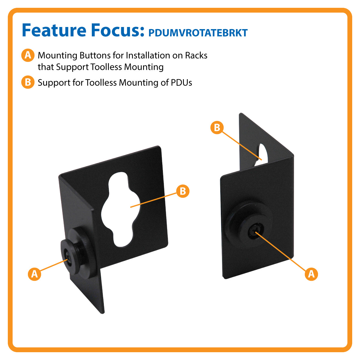Eaton PDUMVROTATEBRKT Tripp Lite Series Bracket Accessory - enables Vertical PDU Installation with Rear-Facing Outlets