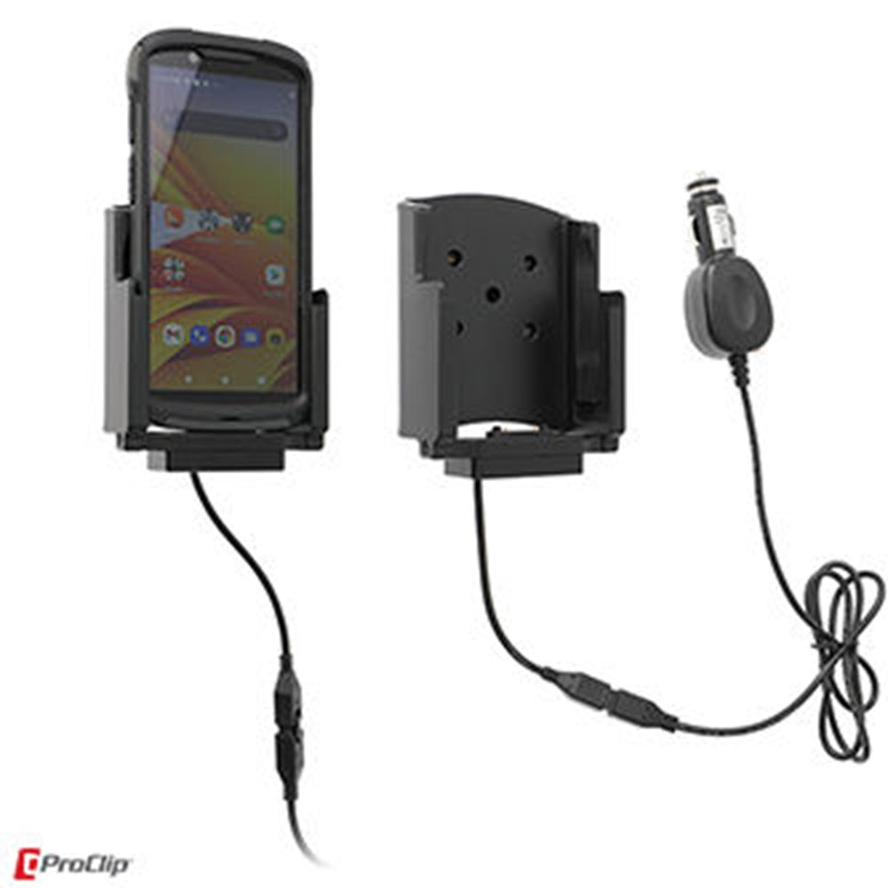 ProClip USA 712306 Charging Cradle with Tilt-Swivel and 5.4V Cigarette Lighter Adapter for Device with Rugged Boot Zebra TC53