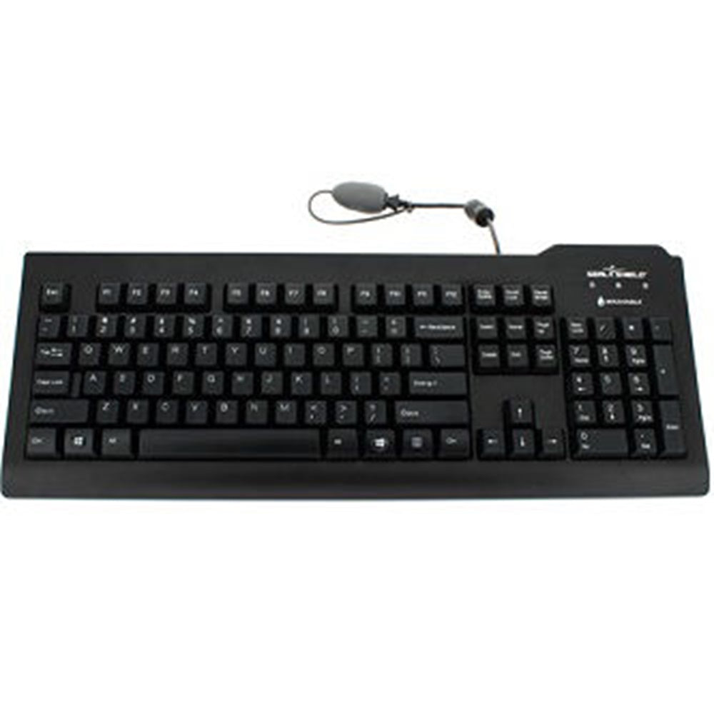 Seal Shield SSKSV207 Waterproof Truetype Keyboard Ip68 Black- Dishwasher Safe Medical Grade. Stands Up To Harsh Disinfectants And