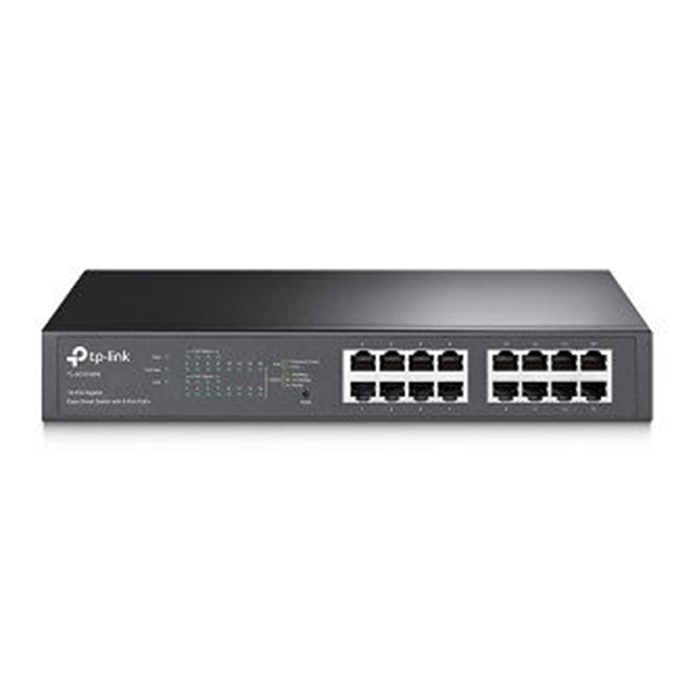 TP-Link TL-SG1016PE 16-Port Gigabit Easy Smart PoE Switch with 8-Port PoE+. 16 GE, 8 Port PoE+, 120W+ PoE Budget, VLAN, QoS, Web