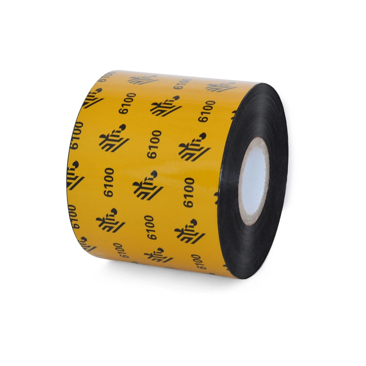 Zebra 06100BK06045 Wax/Resin Ribbon, 60mmx450m (2.36inx1476ft), 6100; Standard, 25mm (1in) core, 6/box