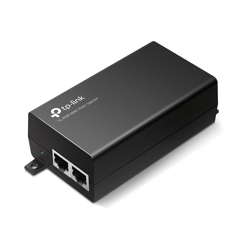 TP-Link POE160S Omada PoE+ Injector Adapter - PORT: 1 Gigabit PoE Port, 1 Gigabit Non-PoE Port; SPEC: 802.3at/af Compliant