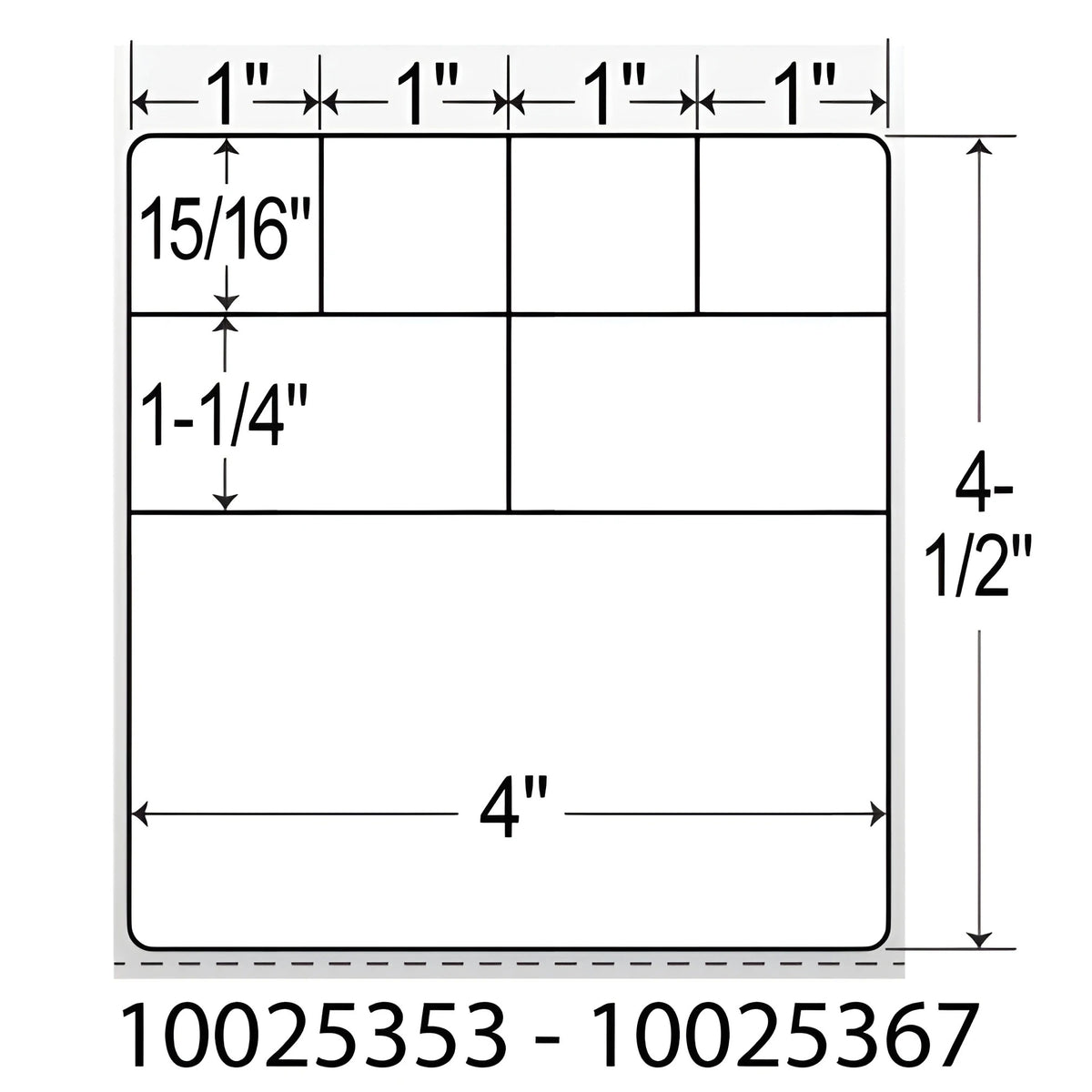 Zebra 10025353 Label, Paper, 4x4.5in (101.6x114.3mm); DT, 8000D Lab, Coated, Permanent Adhesive, 3in (76.2mm) core