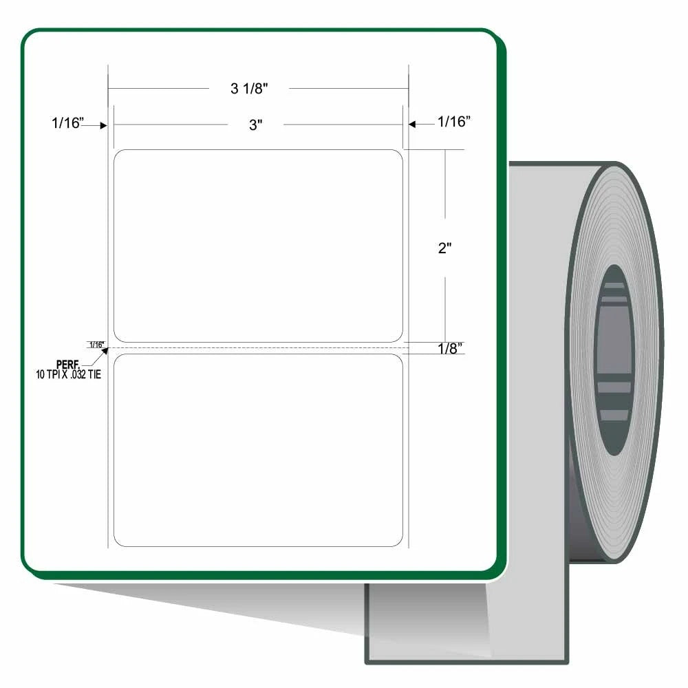 Zebra 10023165 PolyesterZ-Xtr 4000T White 3 x21 Roll