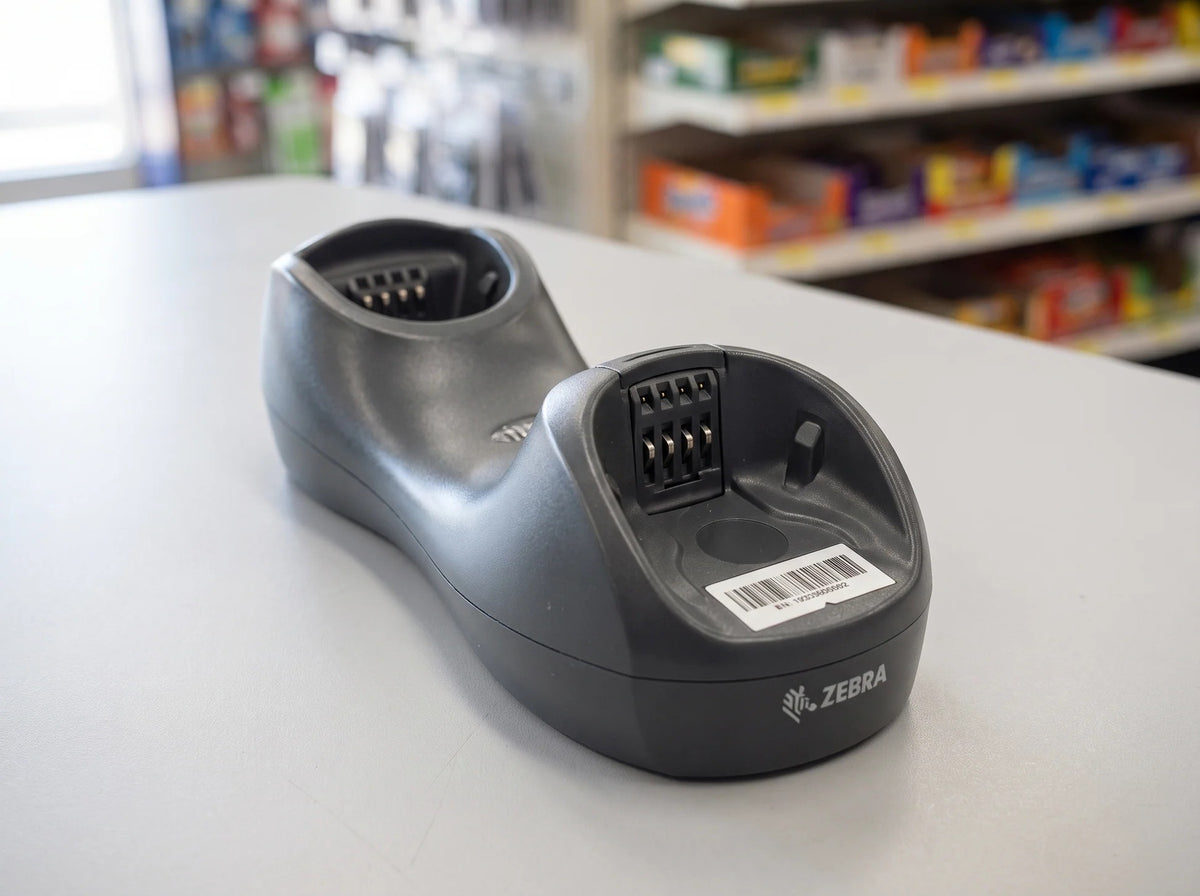 Zebra CR0078-SC10007WR Cradle, Standard Base Cradle, Bluetooth, charging, twilight black; USB Cable must be unshielded type. NOT FOR