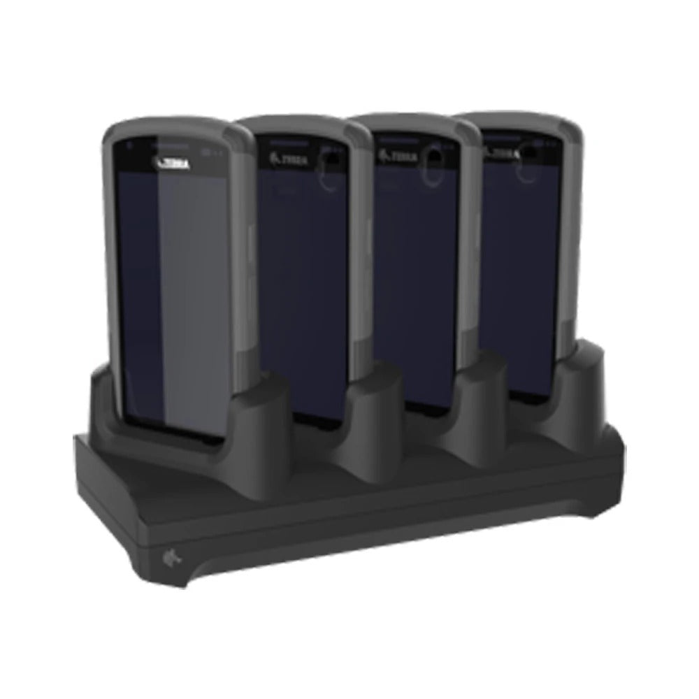 Zebra CRD-EC5X-4SCO-01 Ec50/Ec55 4-Slot Charge Only Non-Locking Cradle; Supports Device Without Trigger Gun; Includes Power Supply