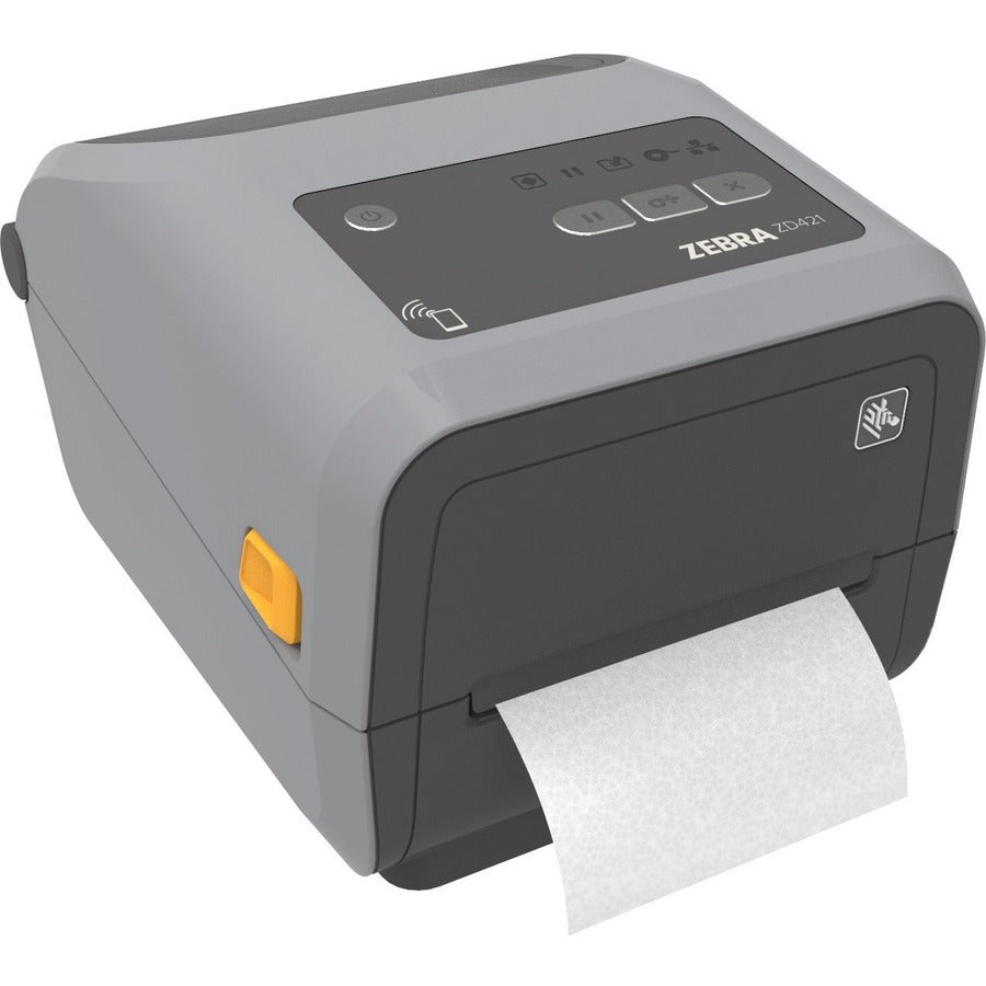 Zebra ZD4A042-C01M00EZ Thermal Transfer Cartridge Printer ZD421; 203 dpi, USB, USB Host, Modular Connectivity Slot, BTLE5, US Cord