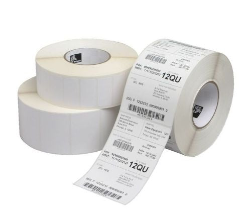 Zebra LD-R3AT5F Label, Paper, 3x1.75in (76.2x44.5mm); DT, Z-Perform 2000D, Value Coated, All-Temp Adhesive, 0.75in (19.1mm)