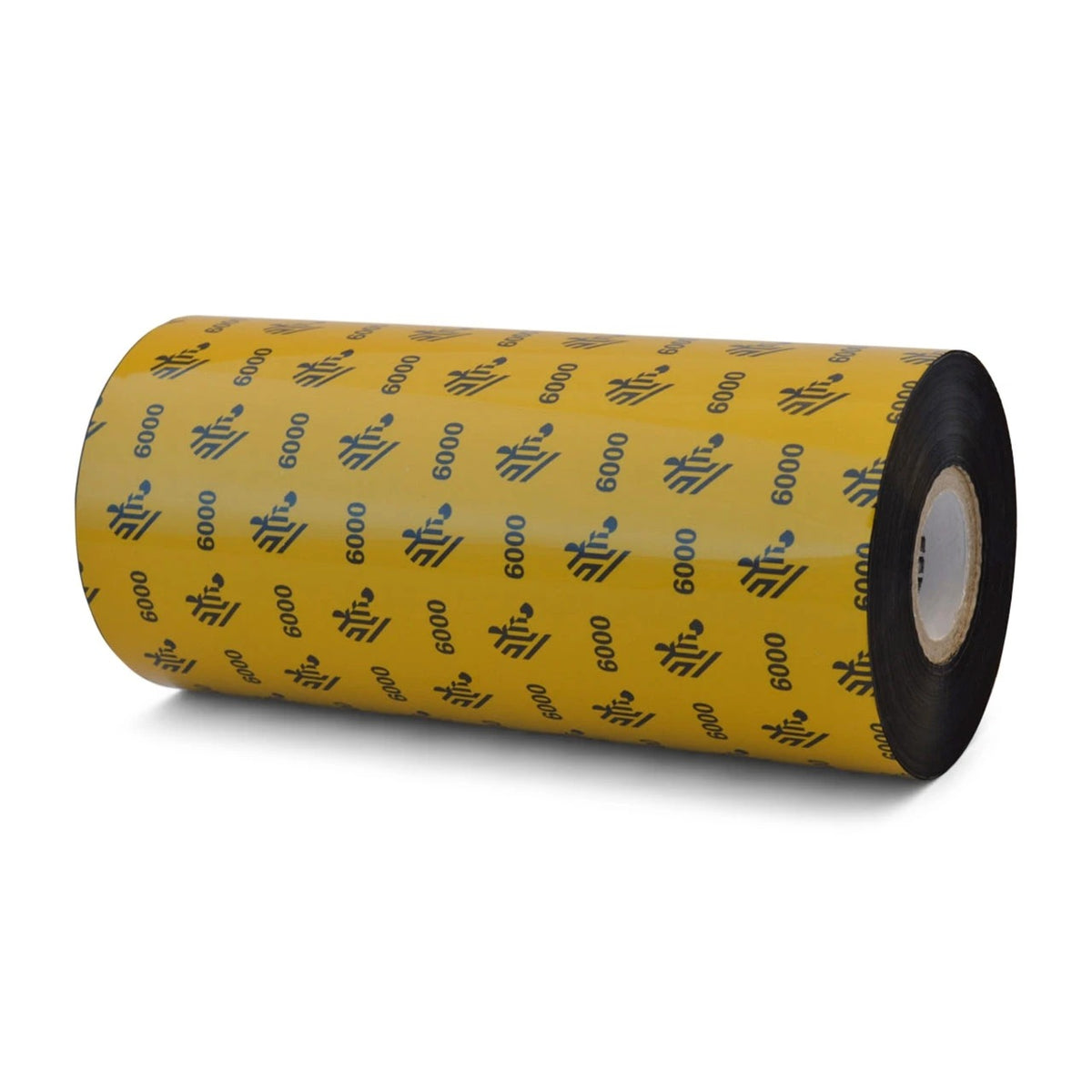 Zebra 06000BK15645 Wax Ribbon, 156mmx450m (6.14inx1476ft), 6000; Wax, 25mm (1in) core