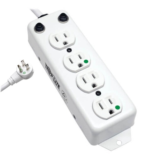 Eaton PS-415-HG Tripp Lite Series Safe-IT Medical-Grade Power Strip, UL 1363, 4 Hospital-Grade Outlets, Antimicrobial, 15 ft.