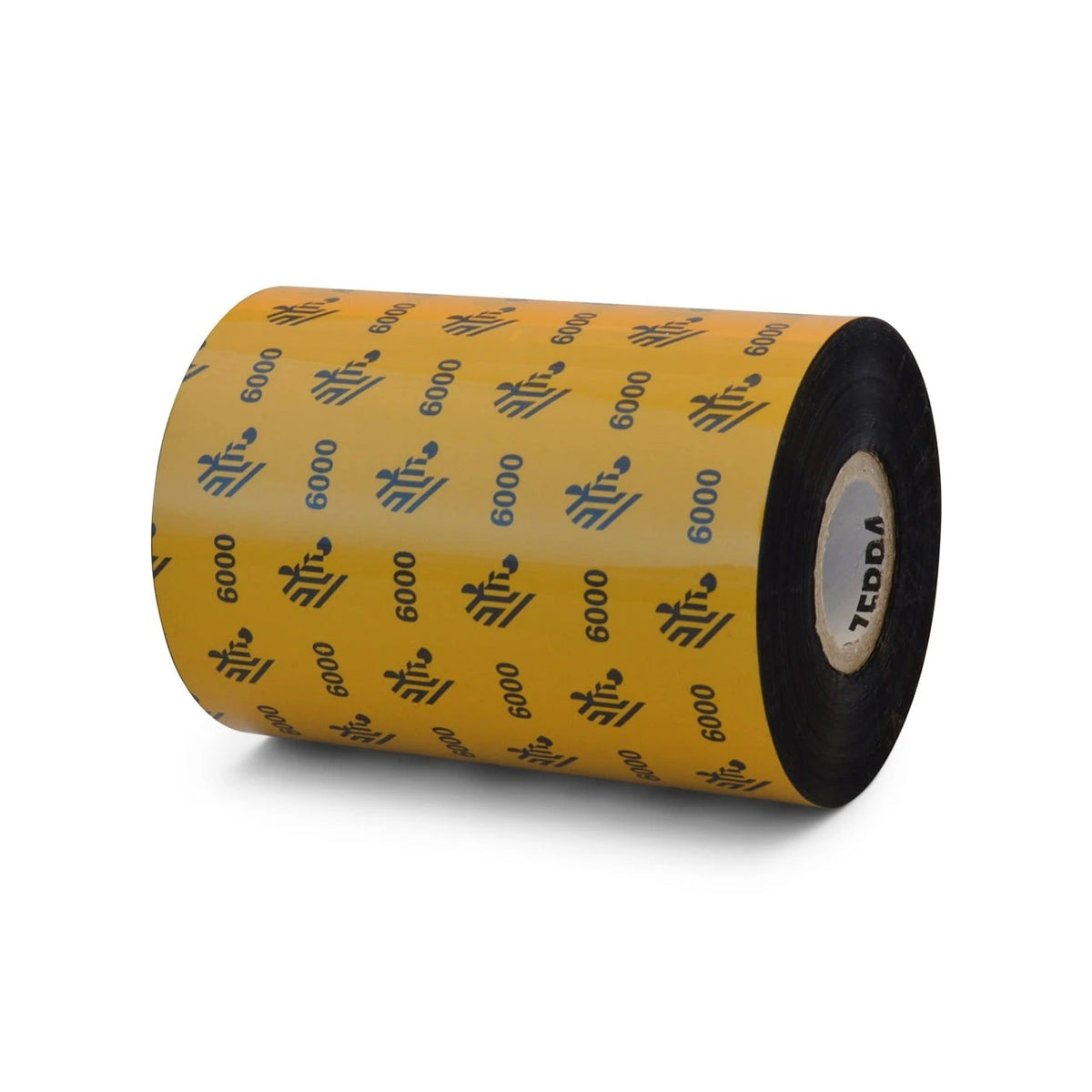Zebra 06000BK10245 Wax Ribbon, 102mmx450m (4.02inx1476ft), 6000; Wax, 25mm (1in) core