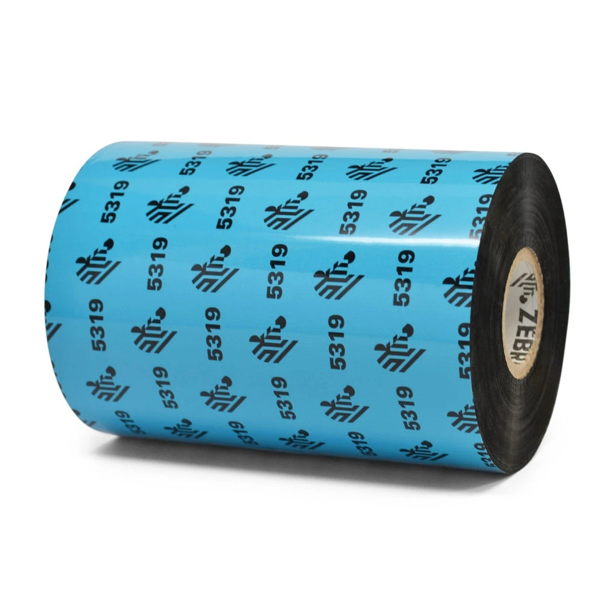 Zebra 05319BK11045 Wax Ribbon, 110mmx450m (4.33inx1476ft), 5319; Performance, 25mm (1in) core, 6/box