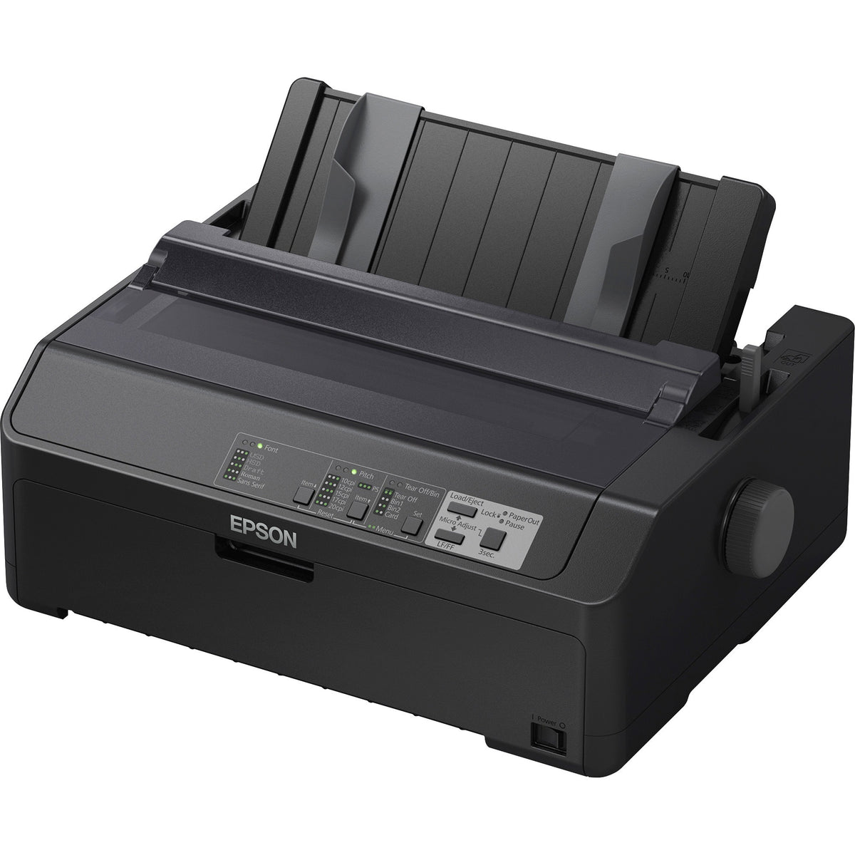 Epson C11CF37201 FX-890II - Impact Dot Matrix Form Printer, 9-Pin, Narrow-Carriage, 680 cps, Parallel & USB, Dark Gray