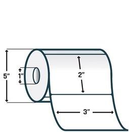 Zebra 10009529 Label, Paper, 3x2in (76.2x50.8mm); TT, Z-Select 4000T, High Performance Coated, Permanent Adhesive, 1in