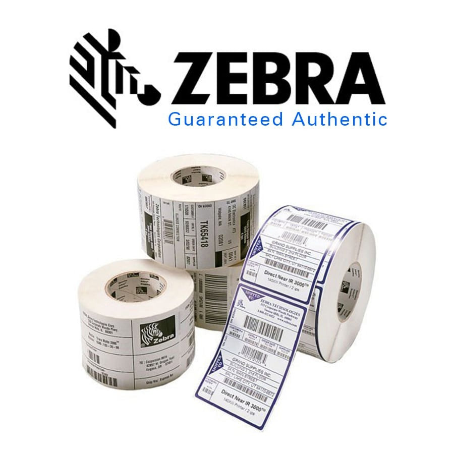 Zebra 10010060 Label, Paper, 4x6in (101.6x152.4mm); DT, 8000D Near-IR, Coated, Permanent Adhesive, 1in (25.4mm) core