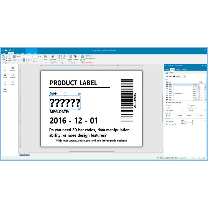 Zebra ZD4A022-D01X01EZ Direct Thermal Printer ZD411; 203 dpi, USB, USB Host, Modular Connectivity Slot, 802.11ax, BT5.3, USA/Canada