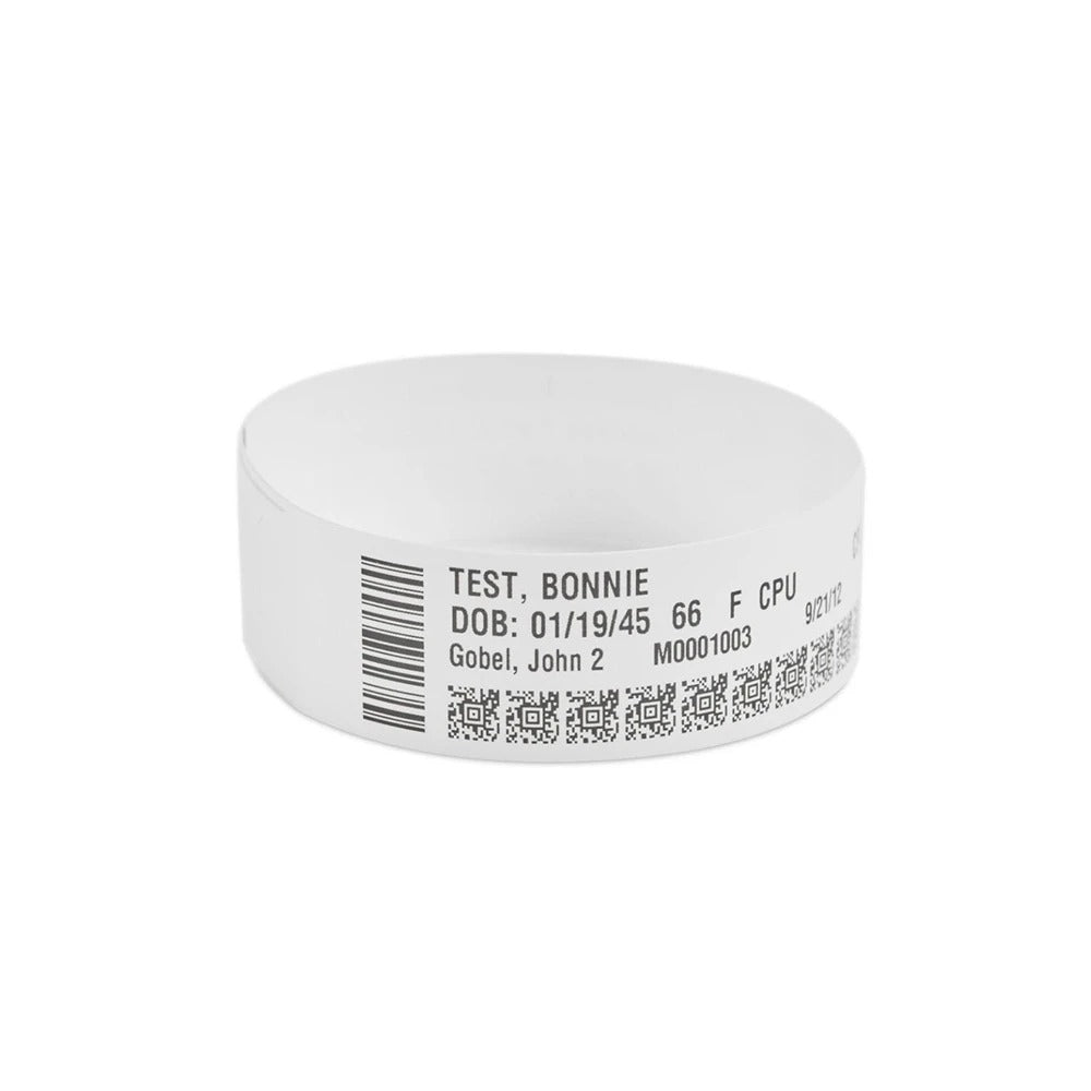 Zebra 10006995K HC100, Wristband, Polypropylene, 1x11in (25.4x279.4mm); Direct thermal, Z-Band Direct, Adhesive closure
