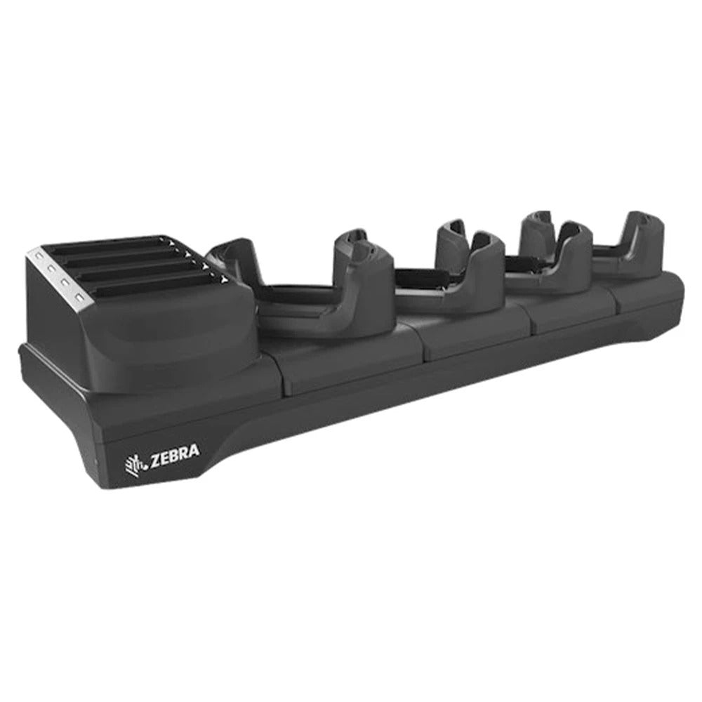 Zebra CRD-NGTC7-5SC4B Tc73/Tc78 4 Slot And 4 Spare Battery Charging Cradle. With Shim And Power Supply. Country Specific Ac Line