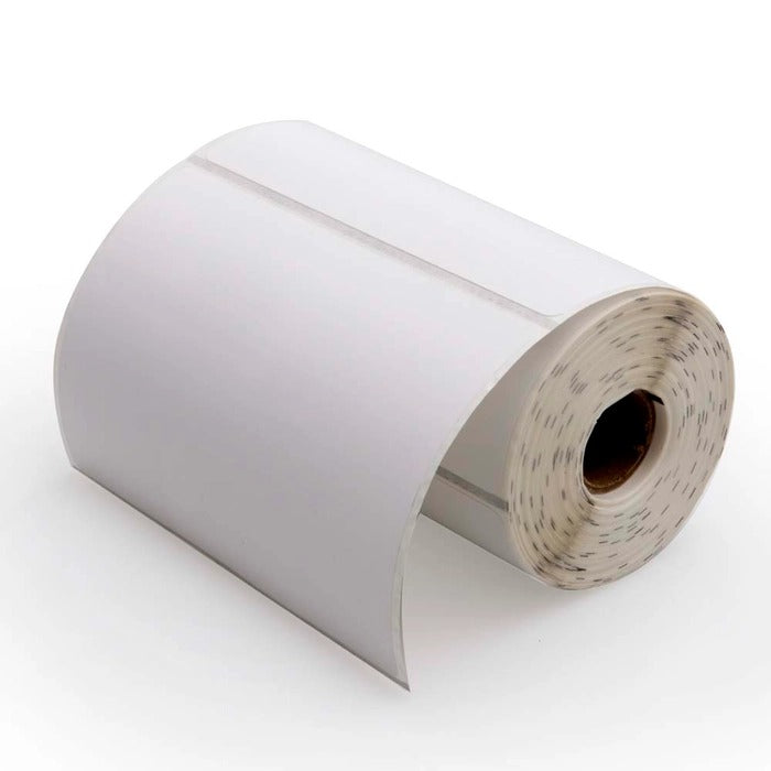 Zebra LD-R6AO5B Label, Paper, 4x3in (101.6x76.2mm); DT, Z-Perform 1000D, Value Uncoated, Permanent Adhesive, 0.75in (19.1mm)