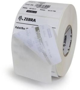 Zebra 10015341 Label, Paper, 2.25x1.25in (57.2x31.8mm); DT, Z-Select 4000D, High Performance Coated, All-Temp Adhesive, 1in